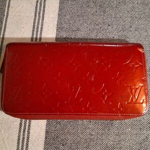 Louis Vuitton Red Embossed Wallet